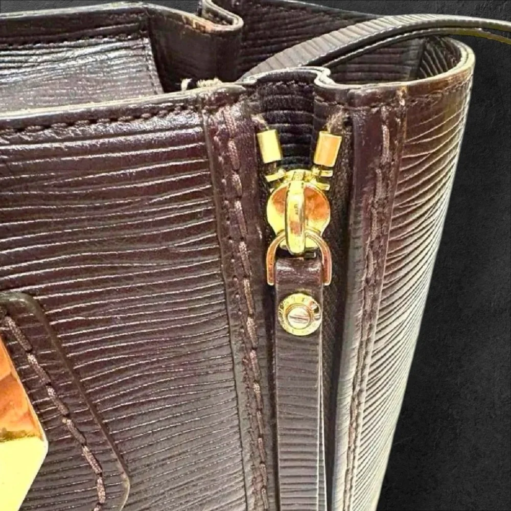 Henri Bendel West 57th Large Satchel in Eggplant Epi Leather - Picture 17 of 17